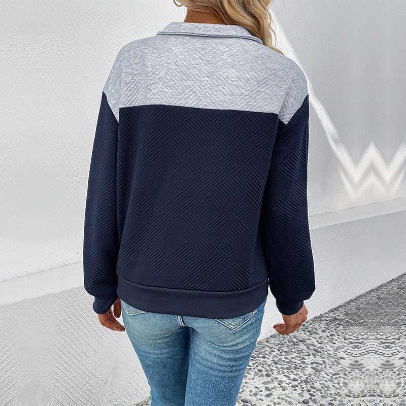 Damen Lässiger Sweatpullover mit Strukturiertem Design und Knopfdetails Heidi-Mode - Image 2