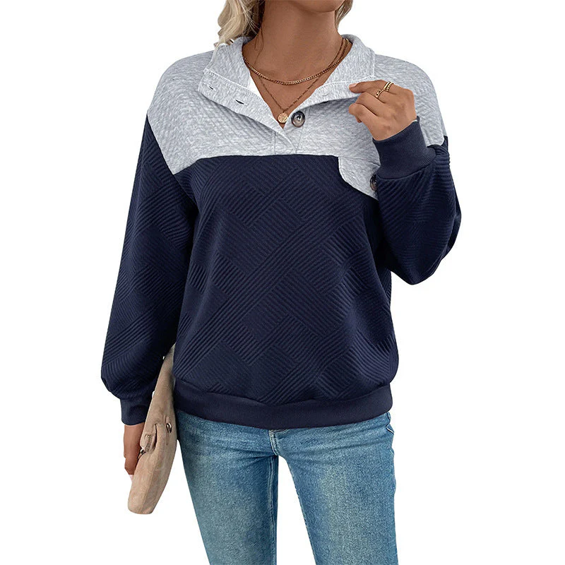 Damen Lässiger Sweatpullover mit Strukturiertem Design und Knopfdetails Heidi-Mode - Image 5