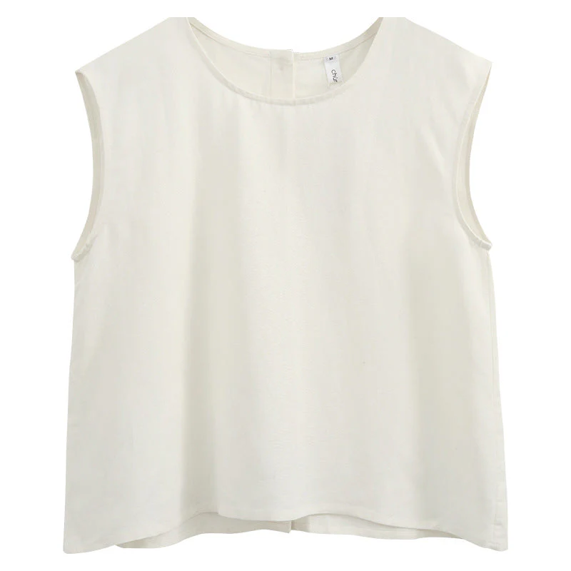 Damen Lässiges Ärmelloses Oberteil Aus Hochwertiger Baumwolle mit Weitem Schnitt Heidi-Mode - Image 6