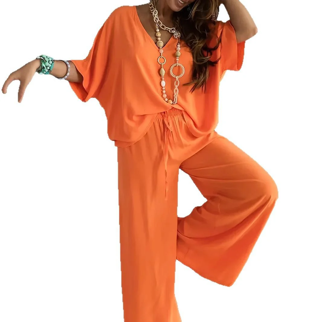 Damen Lässiges Freizeitoutfit bestehend aus lockerem Oberteil und weiten Hosen Heidi-Mode - Image 7