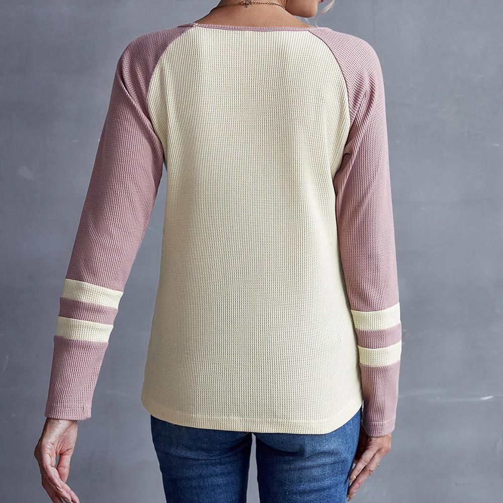 Damen lässiges Langarmshirt mit Criss-Cross-Ausschnitt Heidi-Mode - Image 4