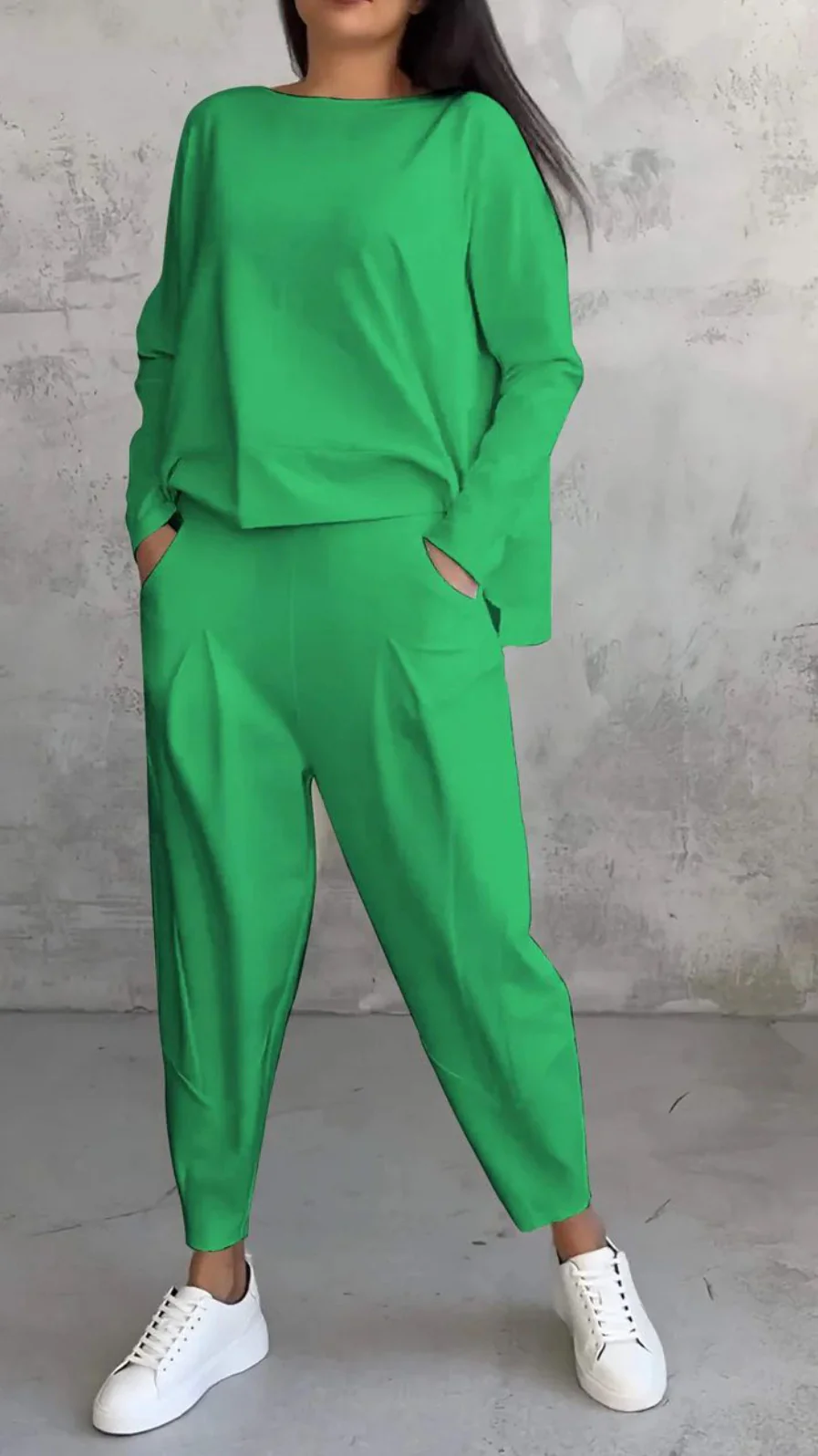 Jogginganzug Damen Lounge-Set mit weiten Ärmeln und Taschen - Image 20