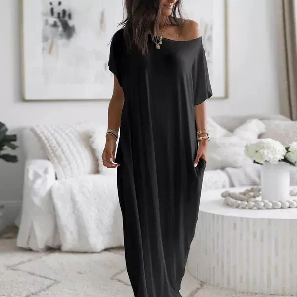 Damen lässiges Maxi-Überkleid mit weitem Schnitt und praktischen Taschen Heidi-Mode - Image 10