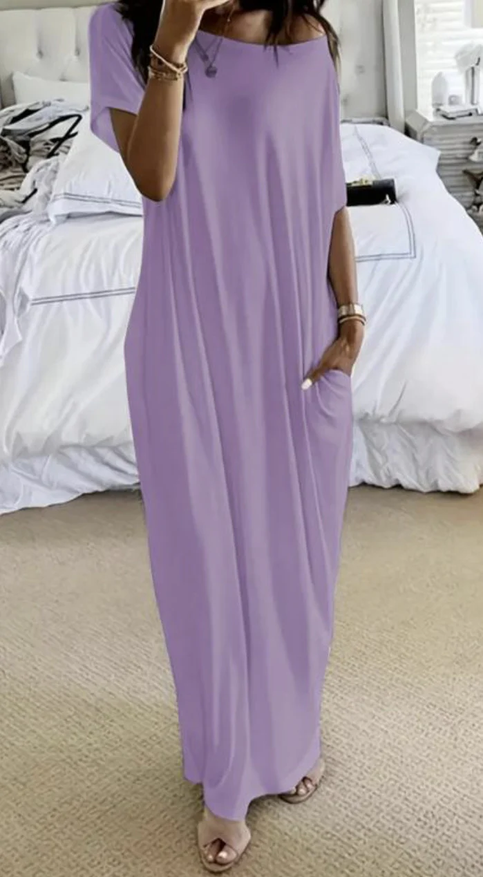 Damen lässiges Maxi-Überkleid mit weitem Schnitt und praktischen Taschen Heidi-Mode - Image 7