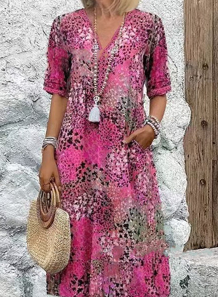 Damen lässiges Midikleid mit seitlichen Taschen Heidi-Mode - Image 10