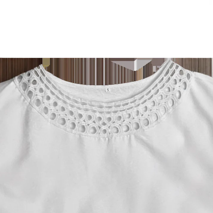 Damen lässiges Sommerkleid mit elegantem Häkelkragen und durchgehendem Schnitt Heidi-Mode - Image 4