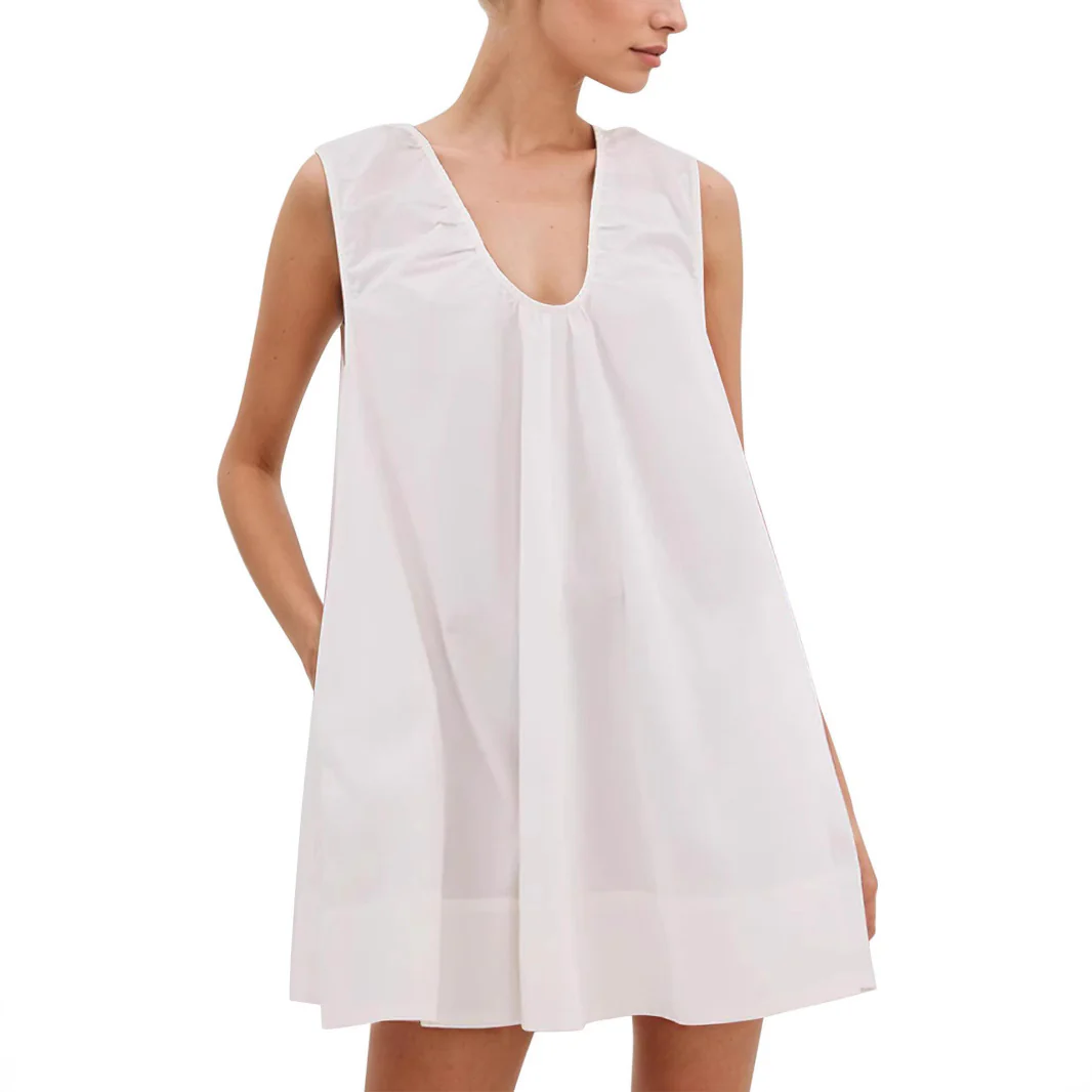 Damen Lässiges Sommerkleid mit Rüschen-Ausschnitt Heidi-Mode - Image 4