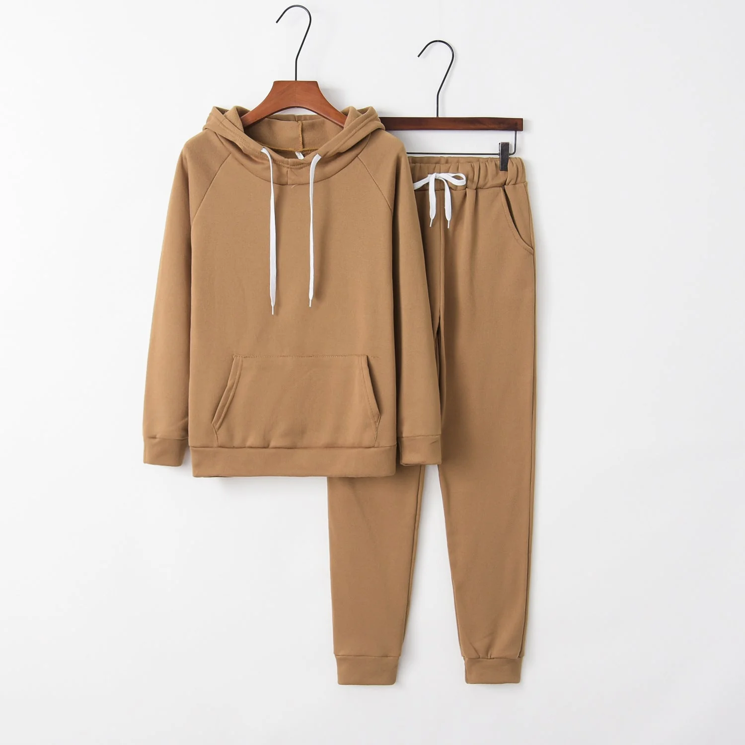 Damen Lässiges Sportanzug-Set mit Kapuze und Kängurutasche Heidi-Mode - Image 5