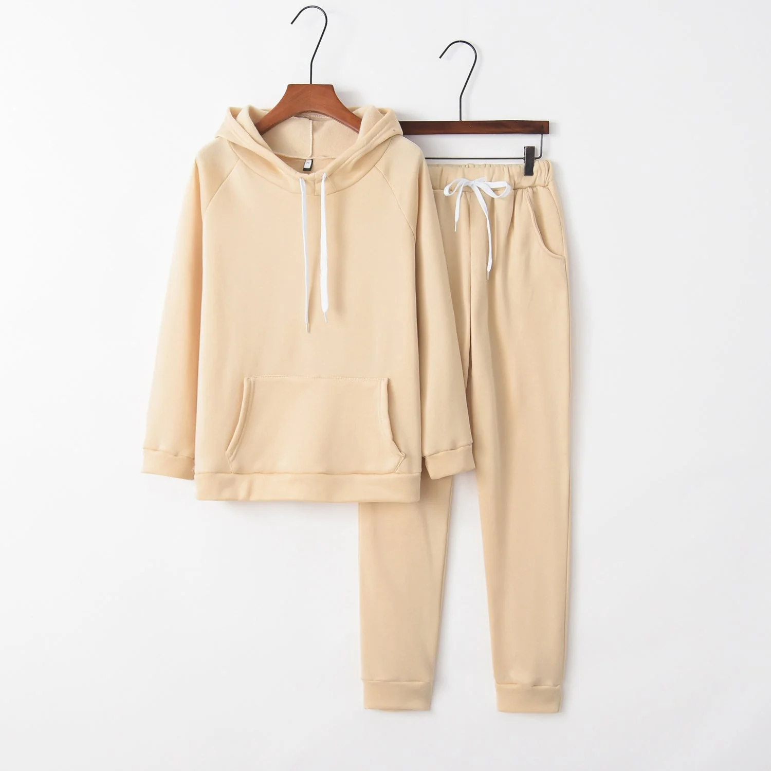Damen Lässiges Sportanzug-Set mit Kapuze und Kängurutasche Heidi-Mode - Image 7