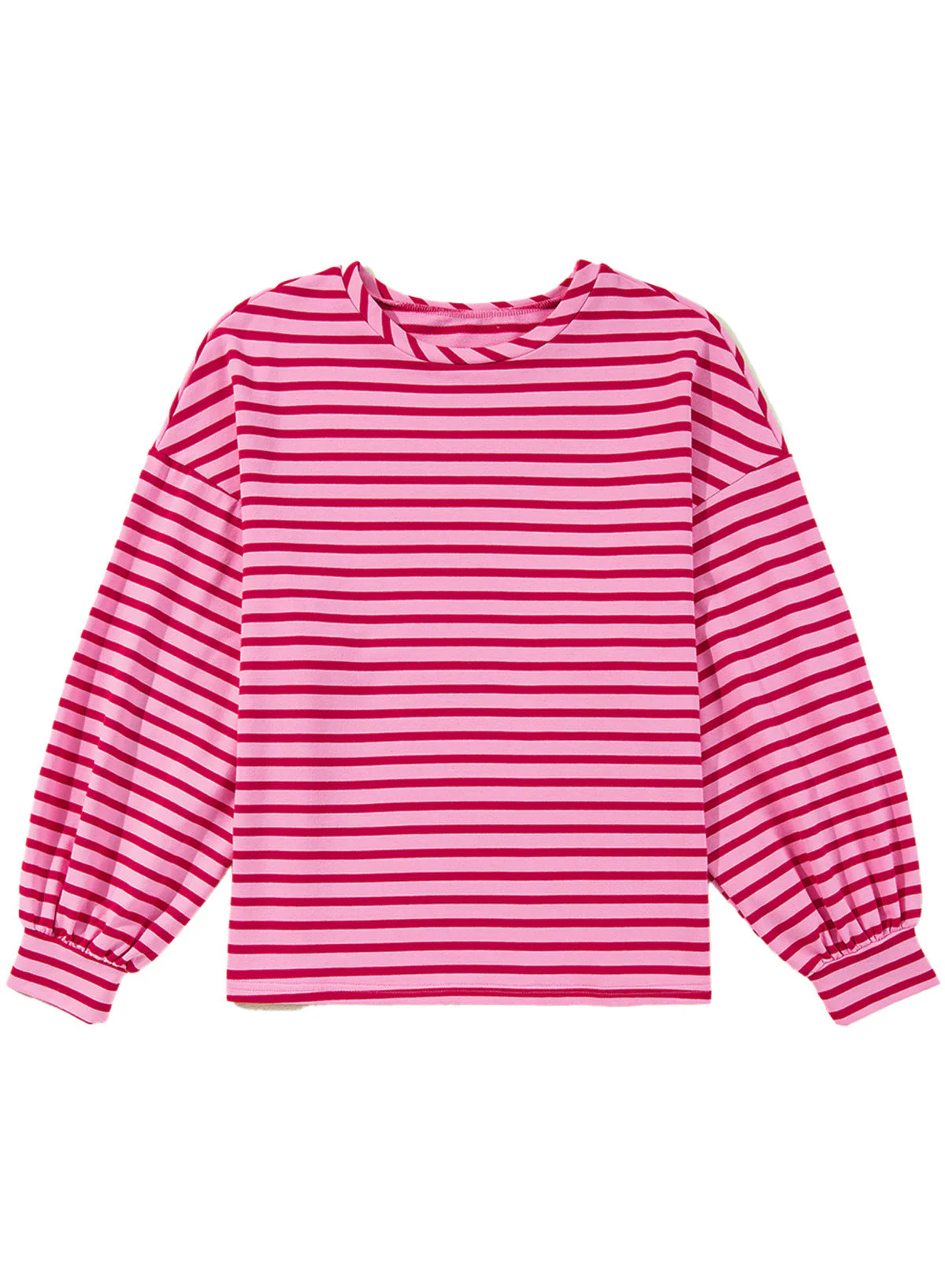 Damen Lässiges Sweatshirt mit Weit Geschnittenen Ärmeln und Modernen Streifen Heidi-Mode - Image 6
