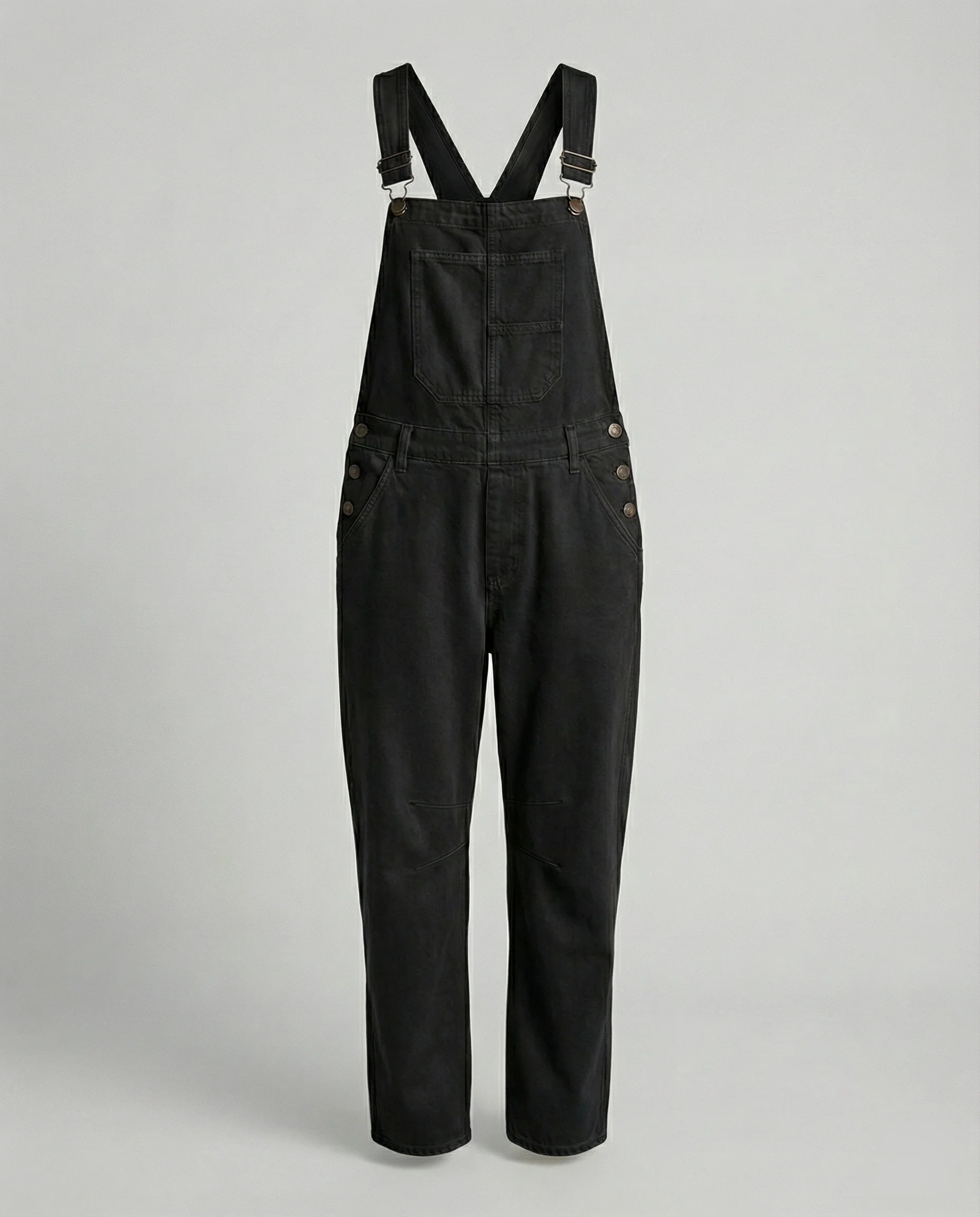 Damen Jeans Latzhose mit weitem Bein und urbanem Design - Image 5