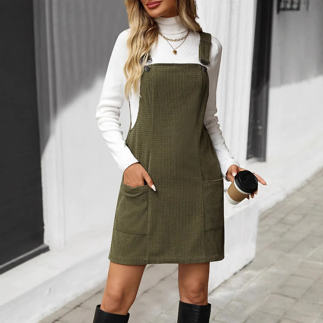 Damen Latzkleid Aus Hochwertigem Kord Heidi-Mode - Image 4