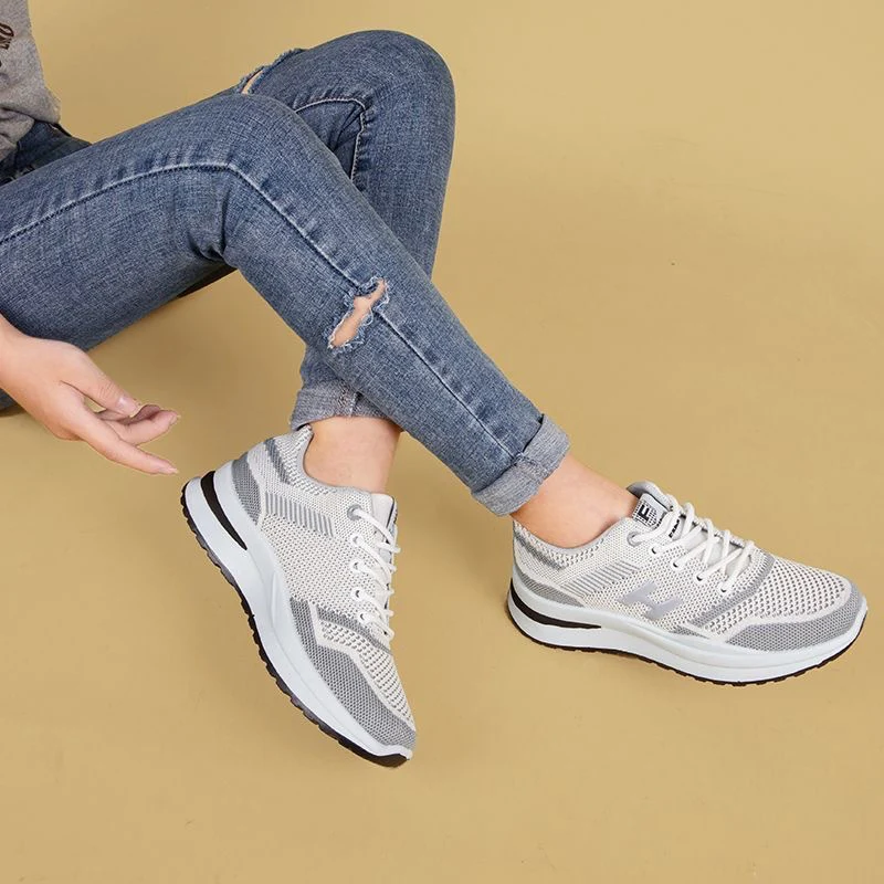 Damen Lauf-Sneaker mit atmungsaktivem Gewebe und stoßdämpfender Sohle Heidi Mode - Image 3
