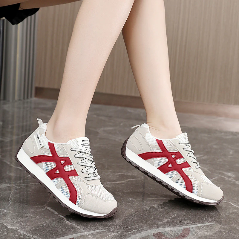 Damen Lauf Sneaker mit atmungsaktivem Mesh-Obermaterial und dämpfender Sohle Heidi Mode - Image 4