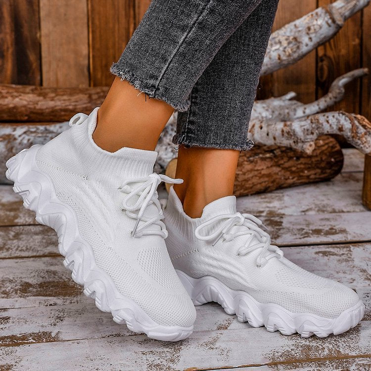 Damen Lauf-Sneakers mit elastischem Strick-Design und rutschfester Sohle Heidi Mode - Image 3