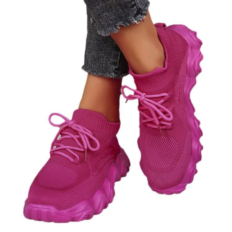 Damen Lauf-Sneakers mit elastischem Strick-Design und rutschfester Sohle Heidi Mode - Image 4