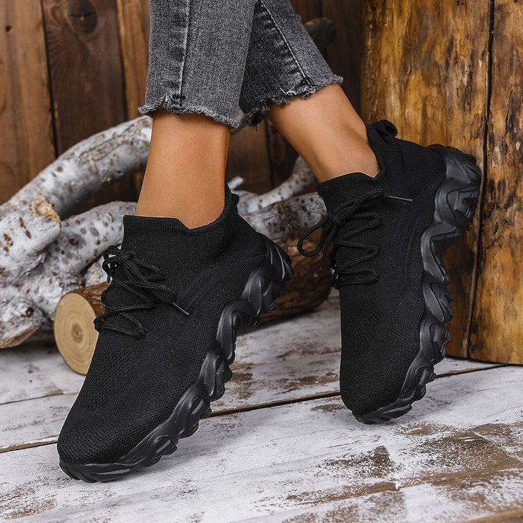Damen Lauf-Sneakers mit elastischem Strick-Design und rutschfester Sohle Heidi Mode - Image 5