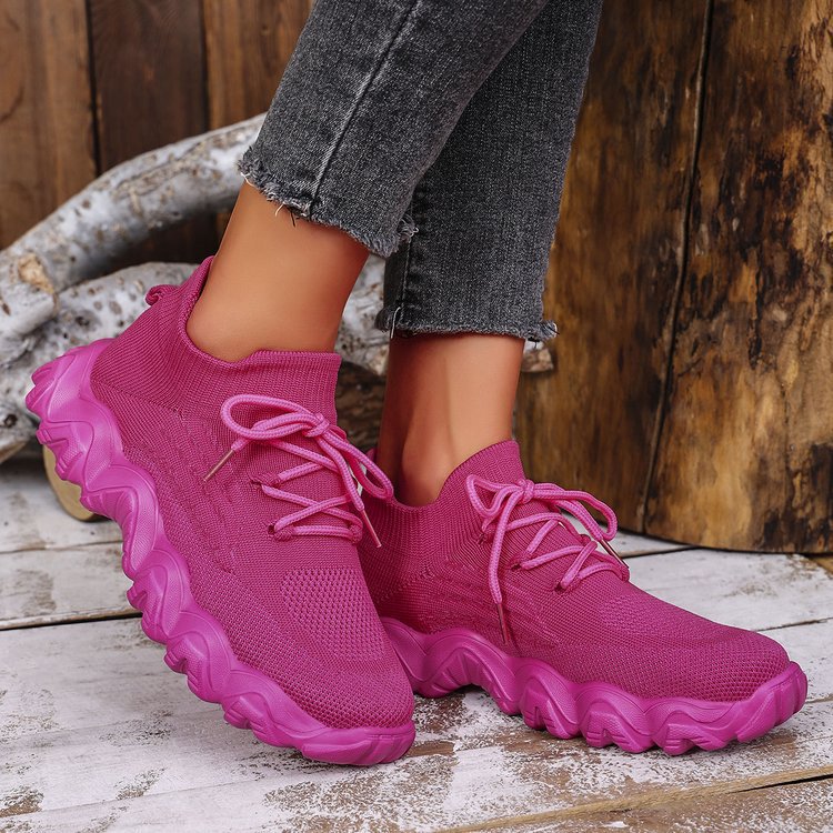 Damen Lauf-Sneakers mit elastischem Strick-Design und rutschfester Sohle Heidi Mode - Image 6