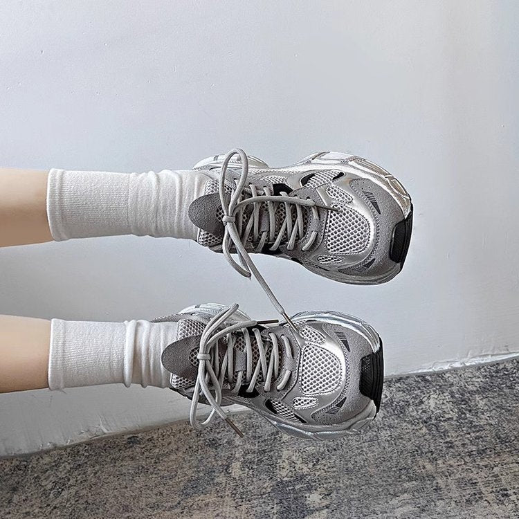 Damen Lauf- und Freizeitsneaker mit atmungsaktivem Obermaterial und gepolsterter Sohle Heidi Mode - Image 3