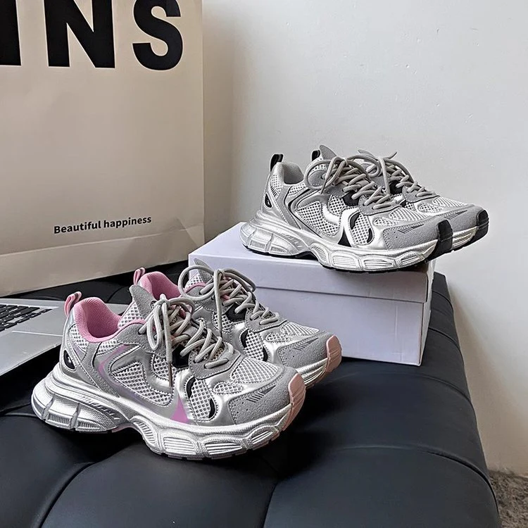 Damen Lauf- und Freizeitsneaker mit atmungsaktivem Obermaterial und gepolsterter Sohle Heidi Mode - Image 5