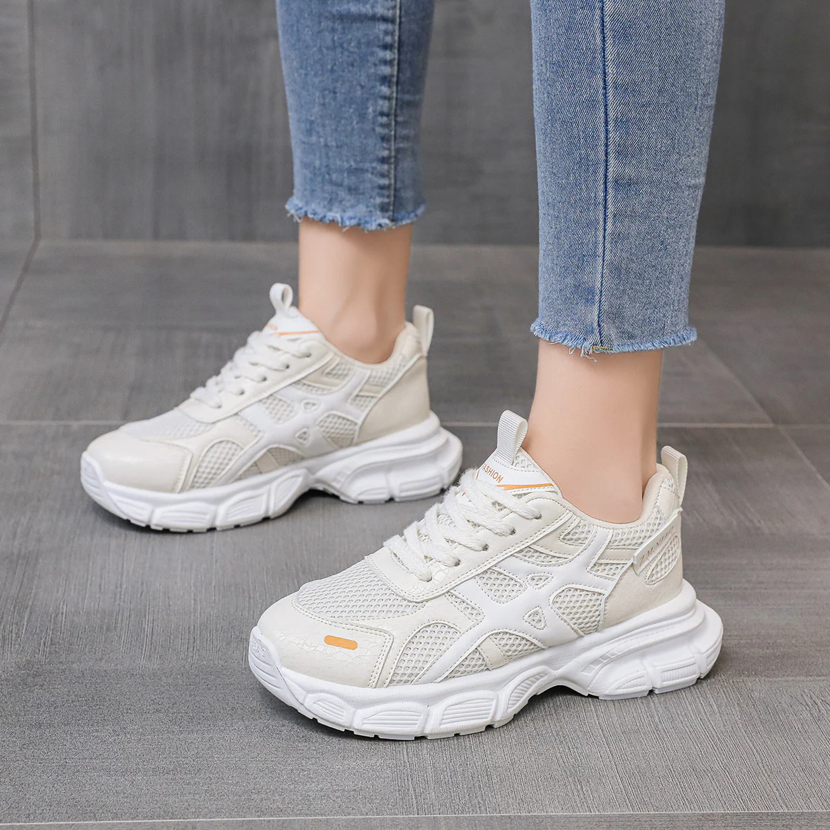 Damen Laufsohlen Sneakers mit atmungsaktivem Obermaterial Heidi Mode - Image 4