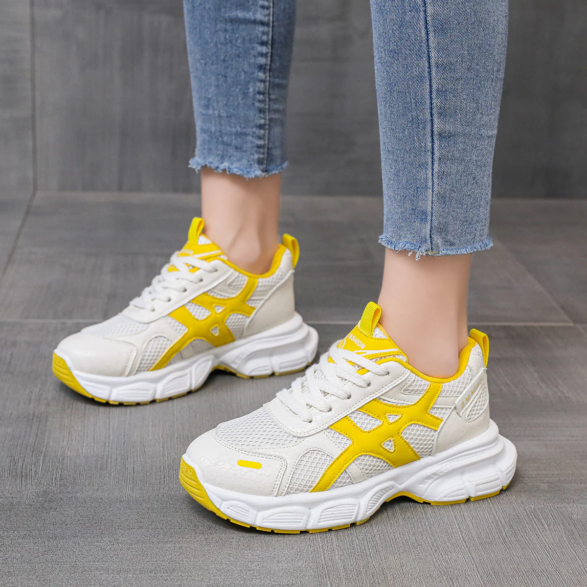 Damen Laufsohlen Sneakers mit atmungsaktivem Obermaterial Heidi Mode - Image 7