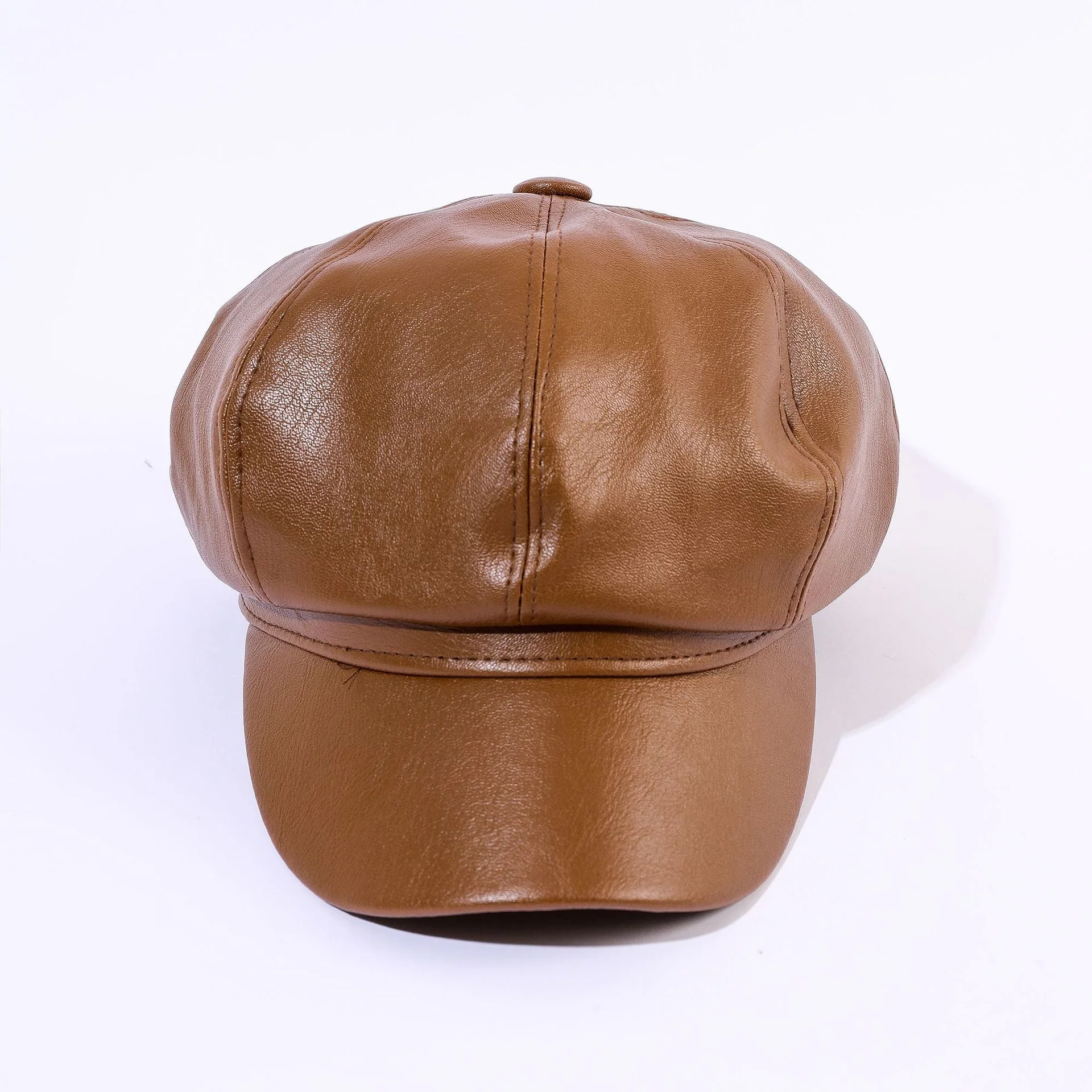 Damen Leder-Baker Boy Cap mit Klassischem Design Heidi-Mode - Image 6