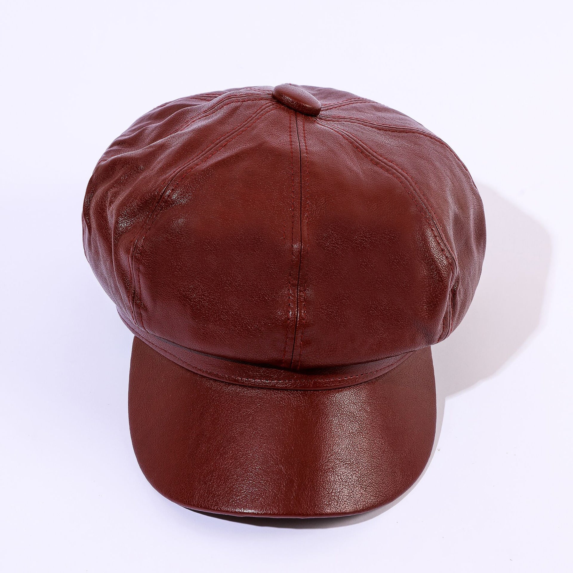Damen Leder-Baker Boy Cap mit Klassischem Design Heidi-Mode - Image 8