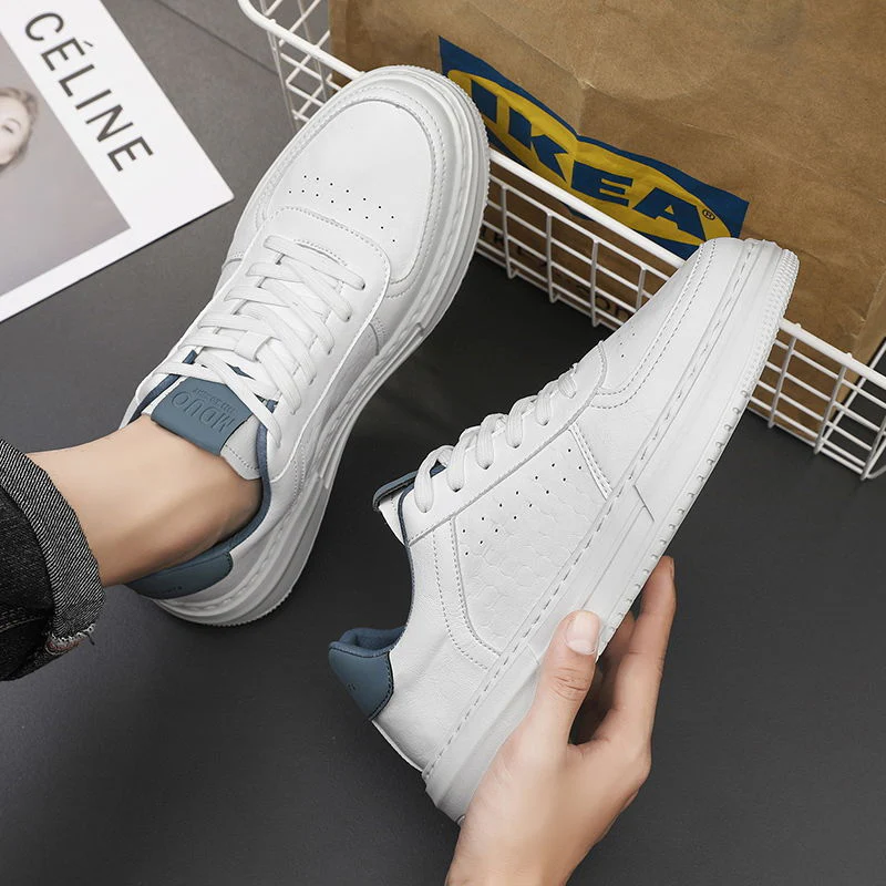 Damen Leder Sneakers mit modischem Design und atmungsaktiver Sohle Heidi Mode - Image 2