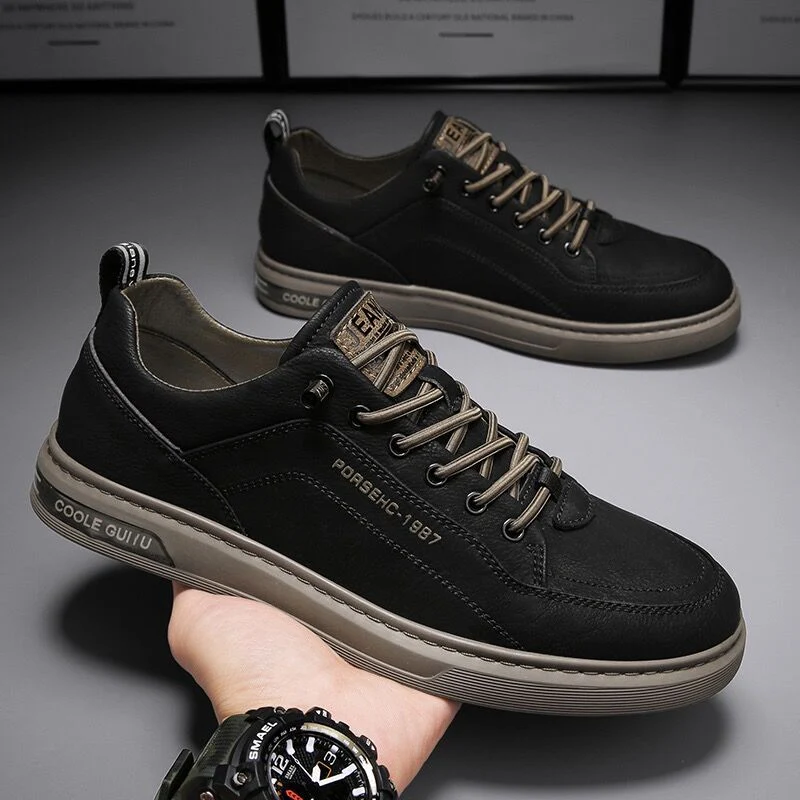 Damen Leder Sneakers mit modischen Akzenten und dämpfendem Sohlenprofil Heidi Mode - Image 3