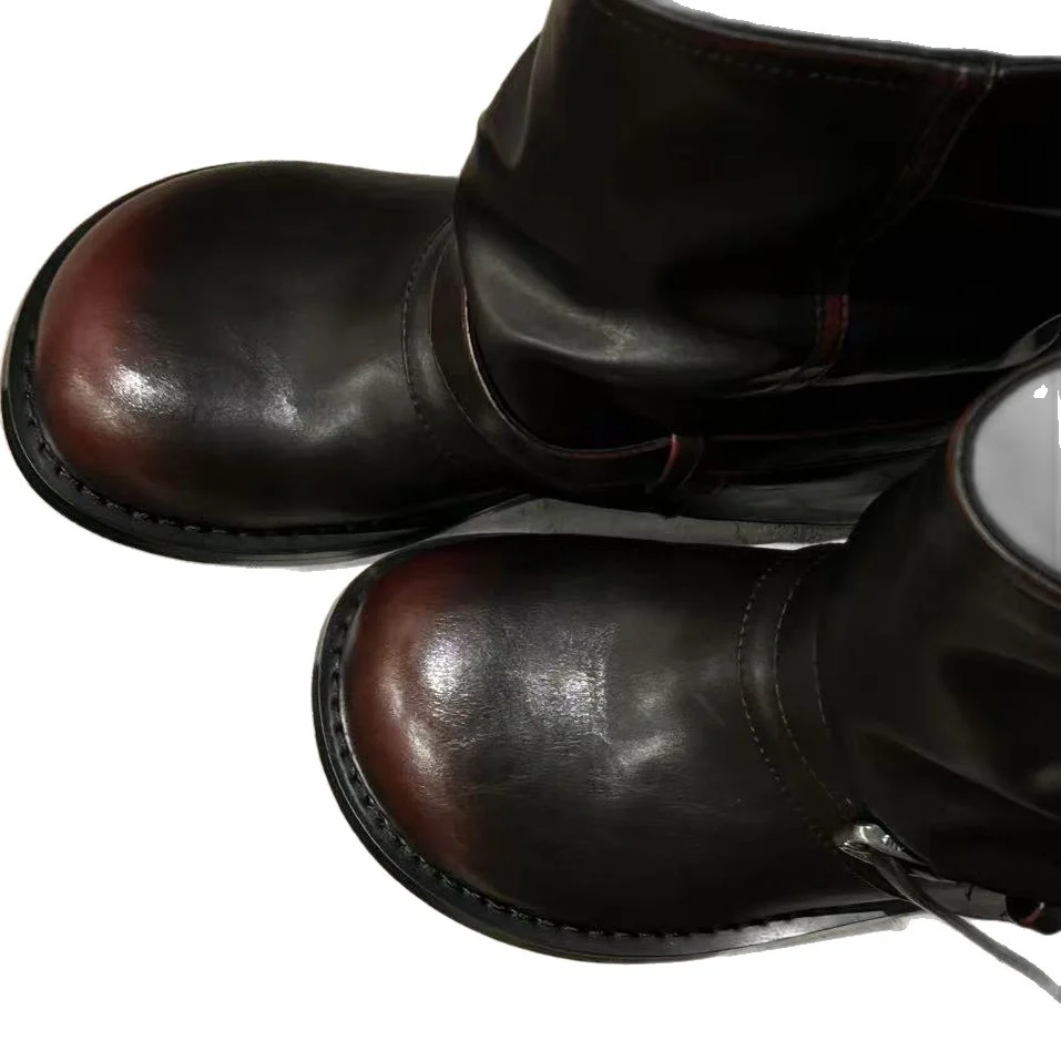 Damen Lederstiefel mit modischen Schnallenverzierungen Heidi Mode - Image 5