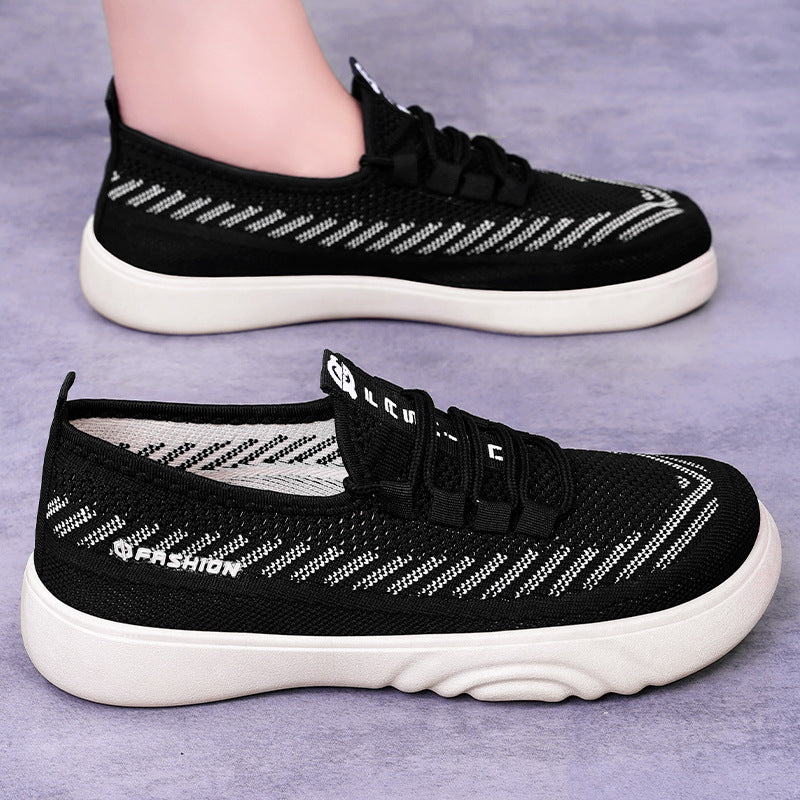 Damen Leichte Freizeit Sneakers mit elastischem Strickdesign und rutschfester Sohle Heidi Mode - Image 4