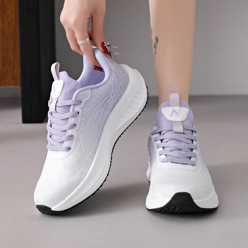 Damen leichte Lauf-Sneaker mit atmungsaktiver Mesh-Oberfläche und dämpfendem Sohlenprofil Heidi Mode - Image 4