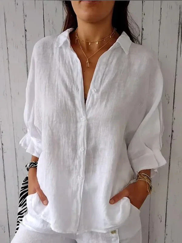 Damen Leichte Leinenbluse mit Lockerer Passform Heidi-Mode - Image 10