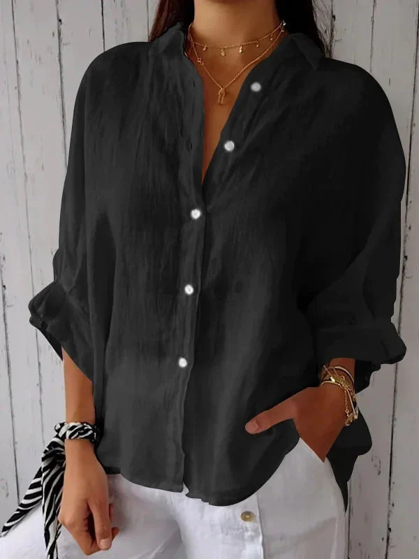 Damen Leichte Leinenbluse mit Lockerer Passform Heidi-Mode - Image 8