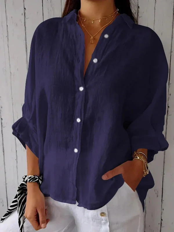 Damen Leichte Leinenbluse mit Lockerer Passform Heidi-Mode - Image 9