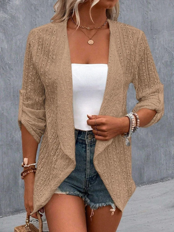 Damen Leichte Schichtenjacke aus atmungsaktiver Struktur Heidi-Mode - Image 12