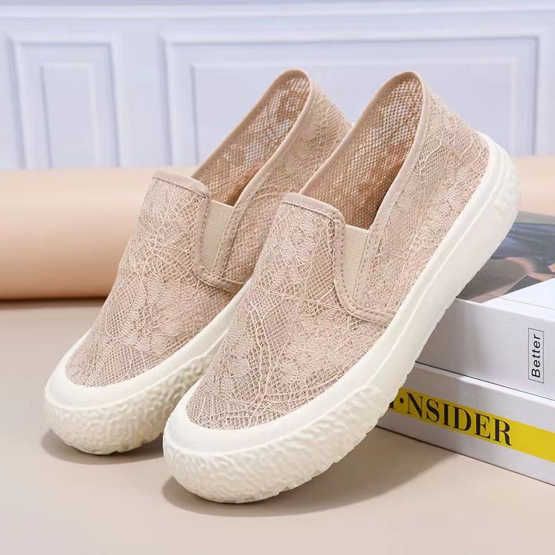 Damen Leichte Slip-On Sneakers mit atmungsaktivem Spitzendesign Heidi Mode - Image 6