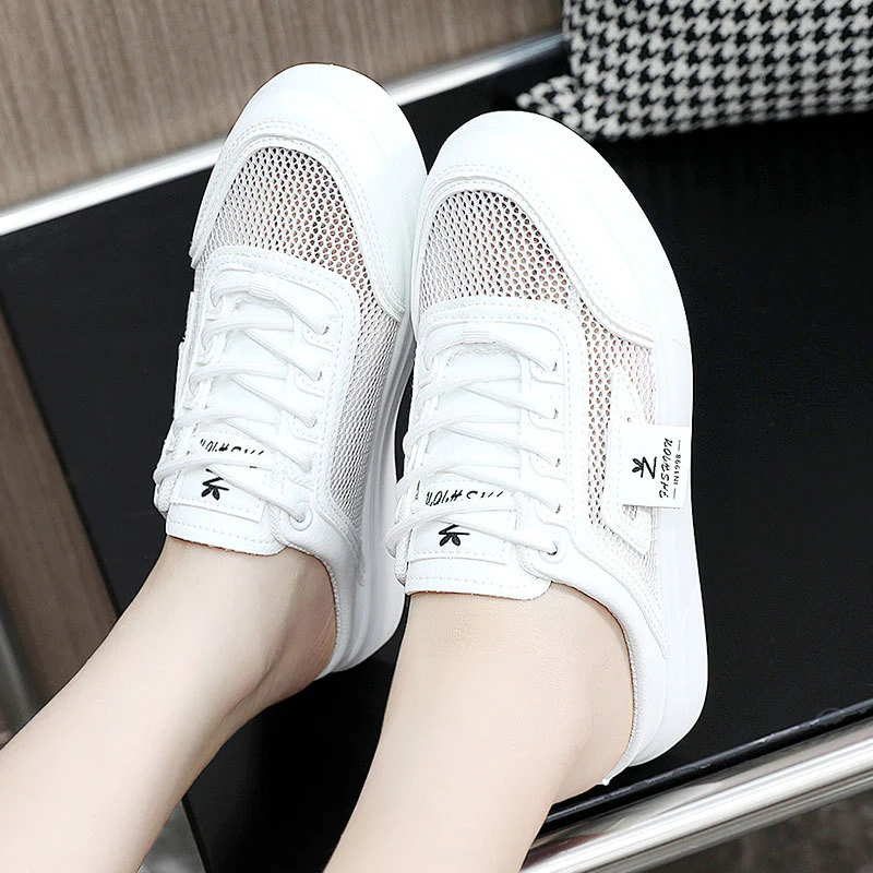 Damen leichte Slip-On Sneakers mit atmungsaktiver Mesh-Oberfläche Heidi Mode - Image 4