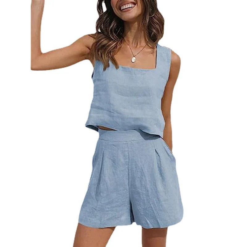 Damen Leichte Sommerbluse und Shorts Set Heidi-Mode - Image 5