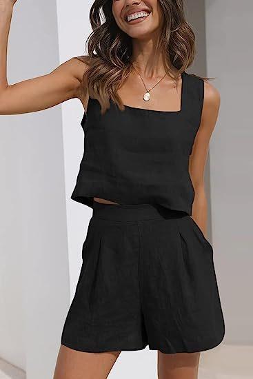 Damen Leichte Sommerbluse und Shorts Set Heidi-Mode - Image 8