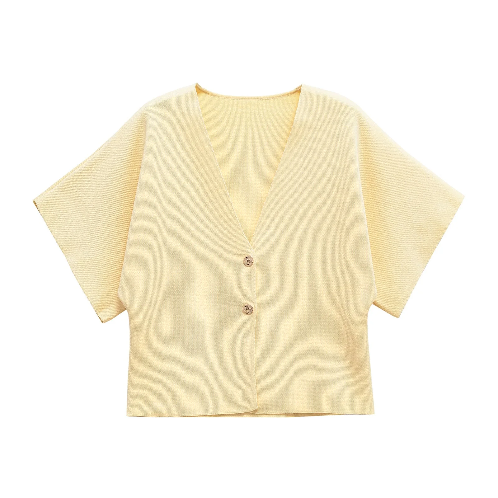 Damen Leichte Strickjacke mit Elegantem V-Ausschnitt und Luxuriösen Knopfdetails Heidi-Mode - Image 2