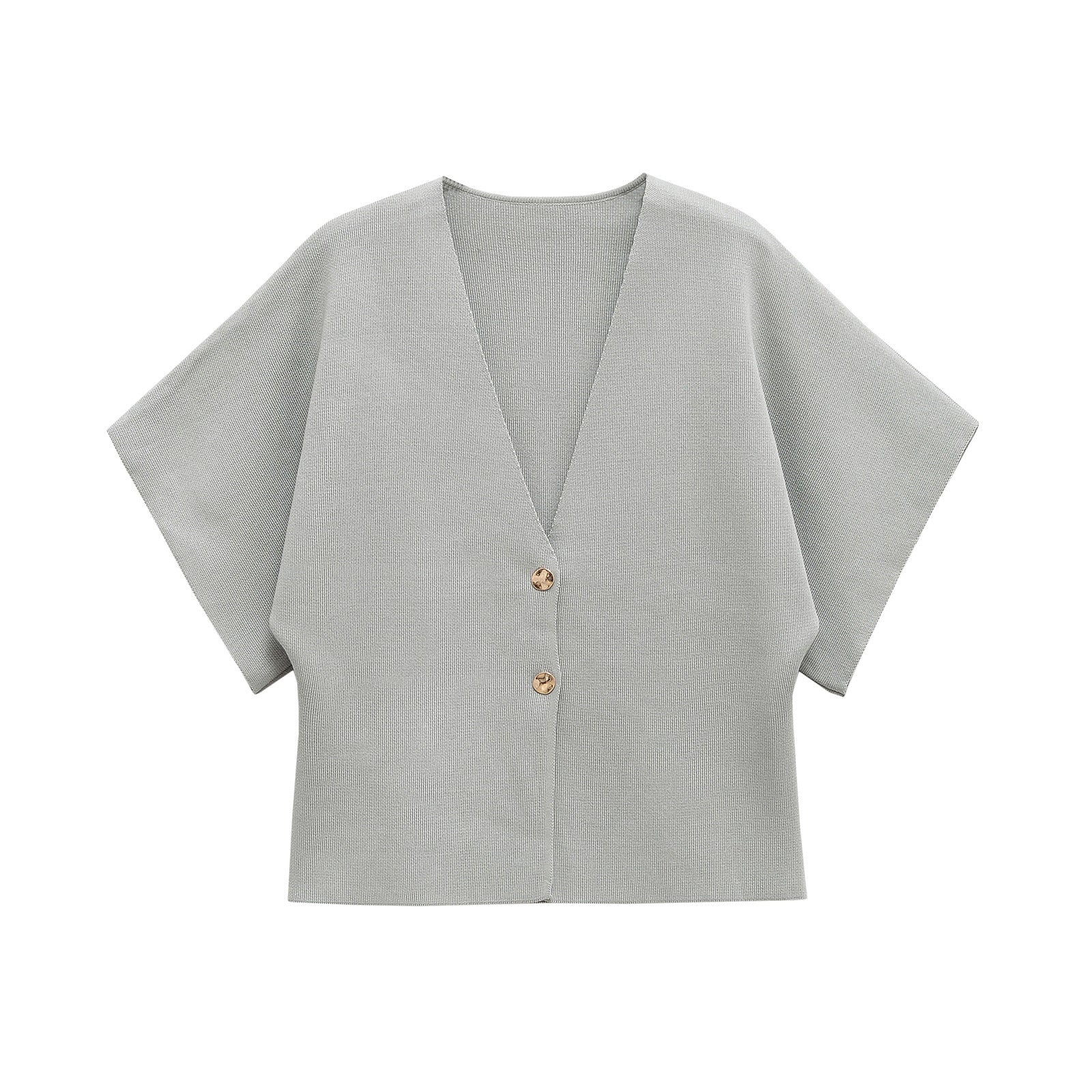 Damen Leichte Strickjacke mit Elegantem V-Ausschnitt und Luxuriösen Knopfdetails Heidi-Mode - Image 3