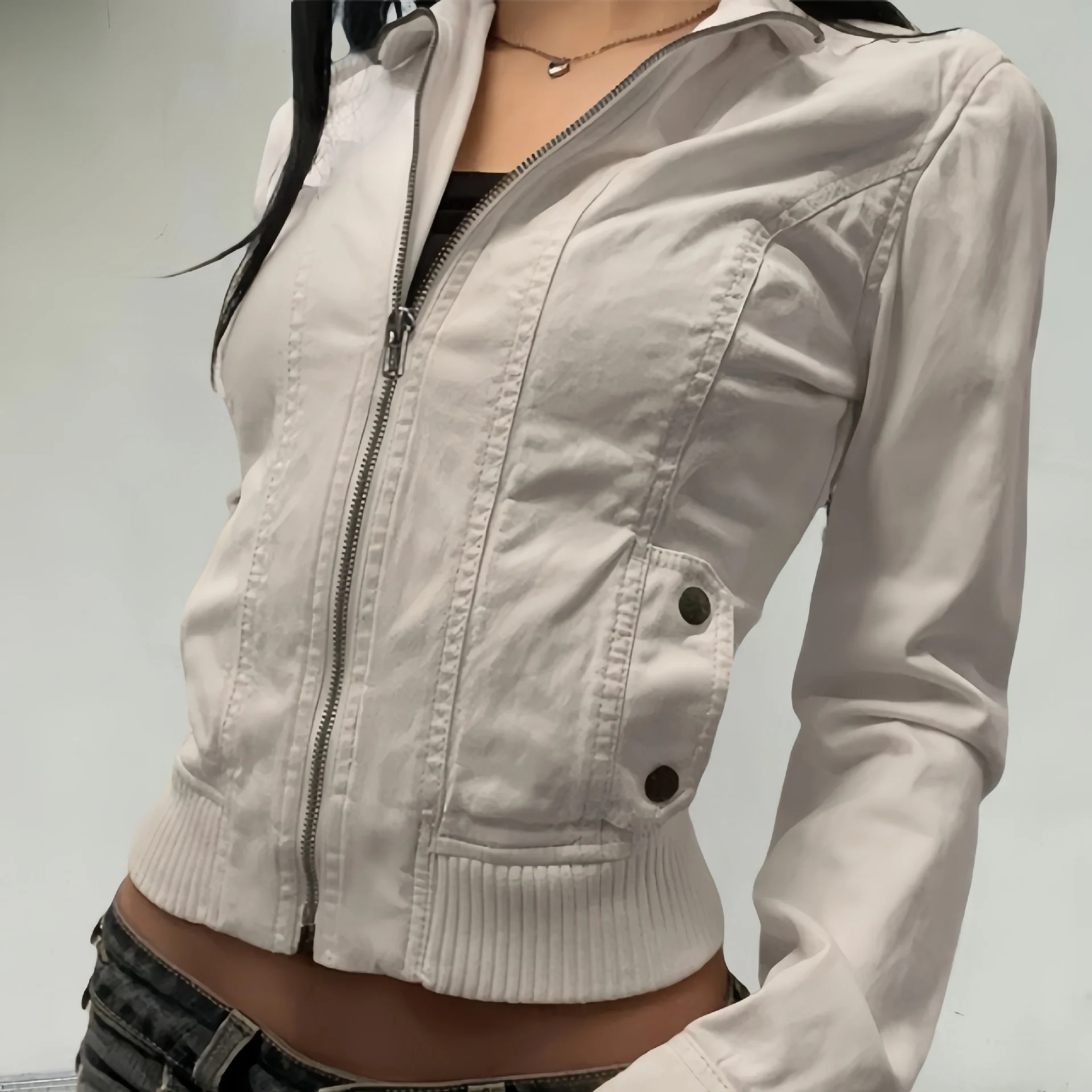 Damen leichte Übergangsjacke mit strukturiertem Design Heidi-Mode - Image 6
