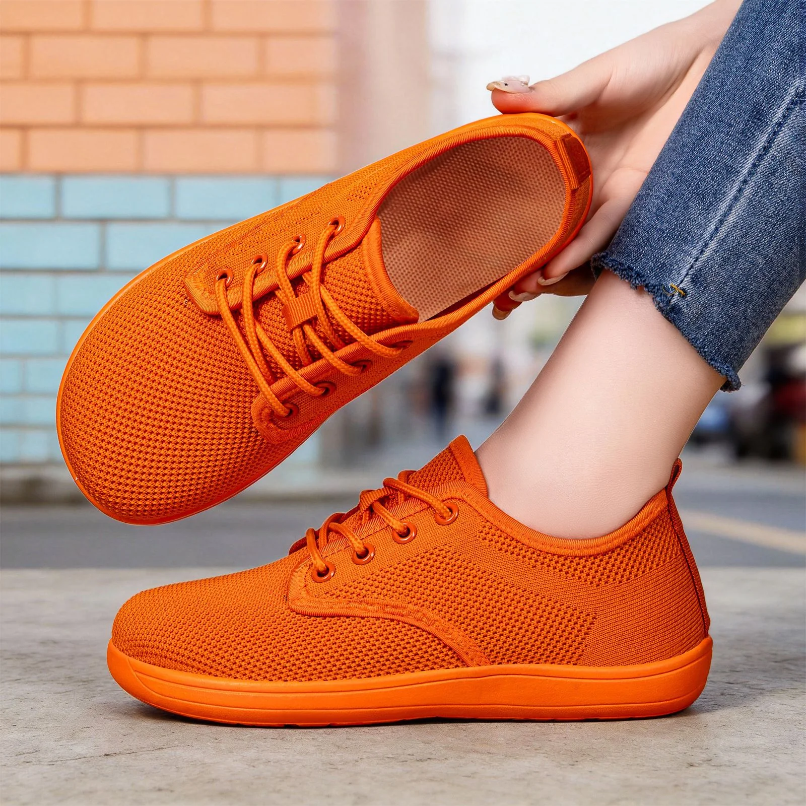 Damen Leichte und atmungsaktive Schnürschuhe mit flexiblem Obermaterial Heidi Mode - Image 3