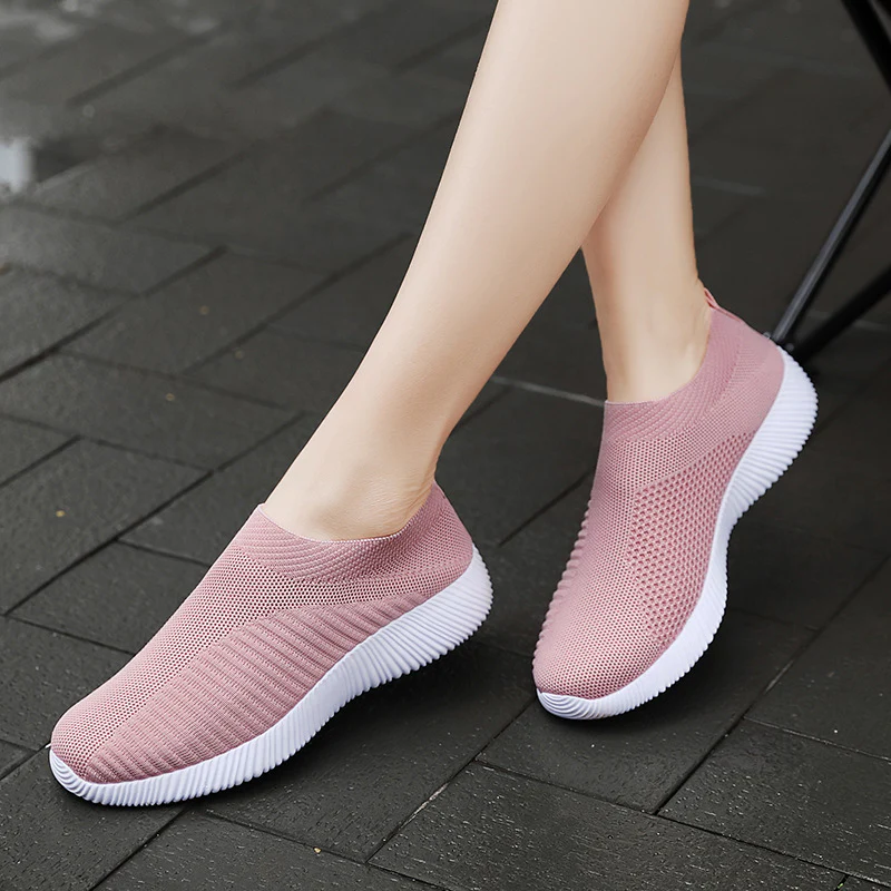 Damen Leichte und atmungsaktive Slip-On Sneakers mit flexiblem Sohlenprofil Heidi Mode - Image 3