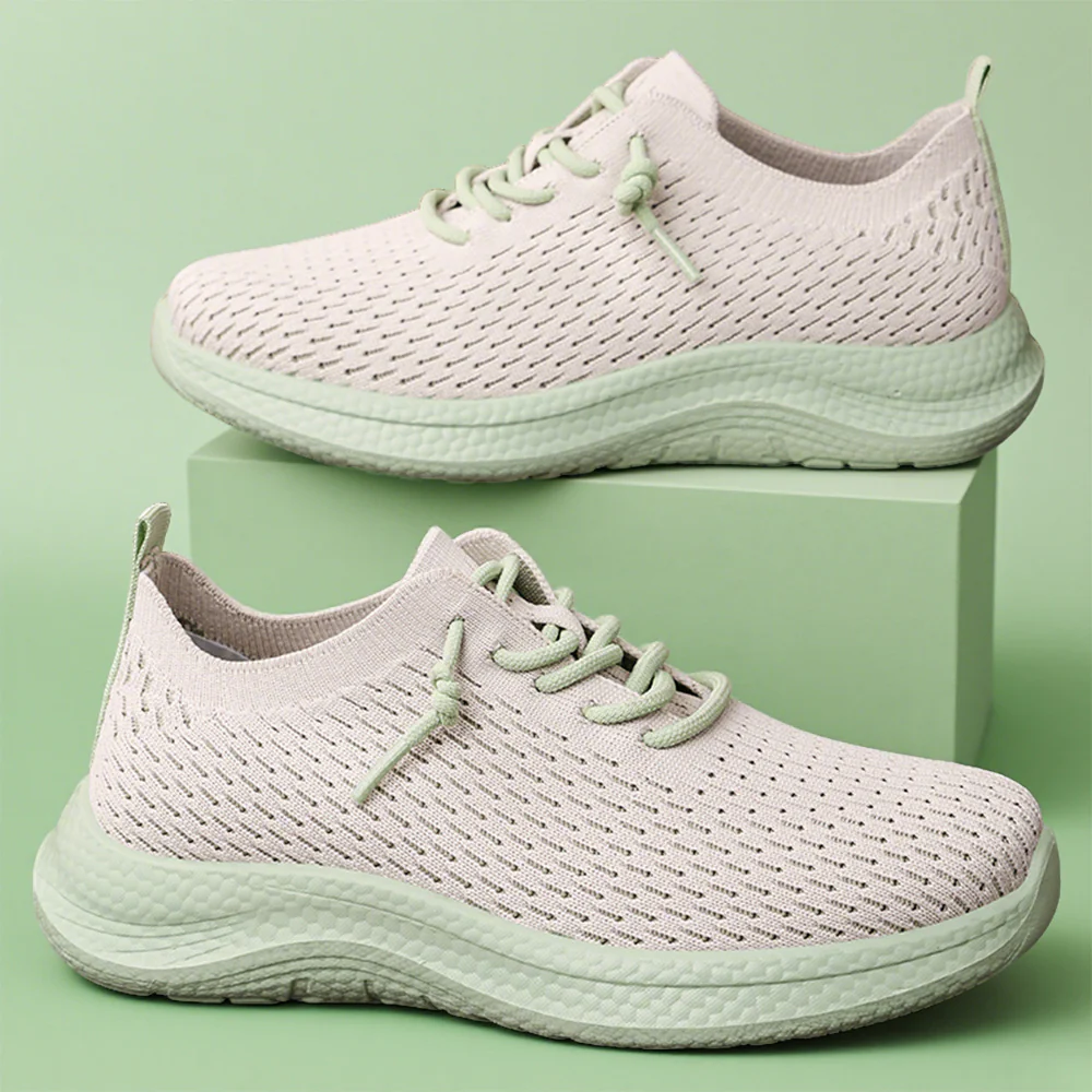 Damen Leichte und atmungsaktive Sneaker mit flexiblem Strickoberteil Heidi Mode - Image 3