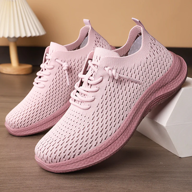 Damen Leichte und atmungsaktive Sneaker mit flexiblem Strickoberteil Heidi Mode - Image 4
