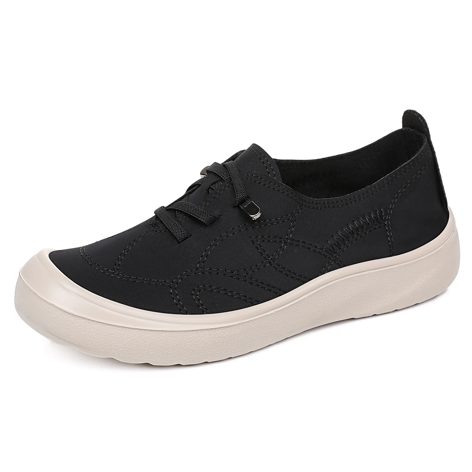 Damen Leichte und atmungsaktive Sneakers mit elastischen Schnürsenkeln Heidi Mode - Image 5