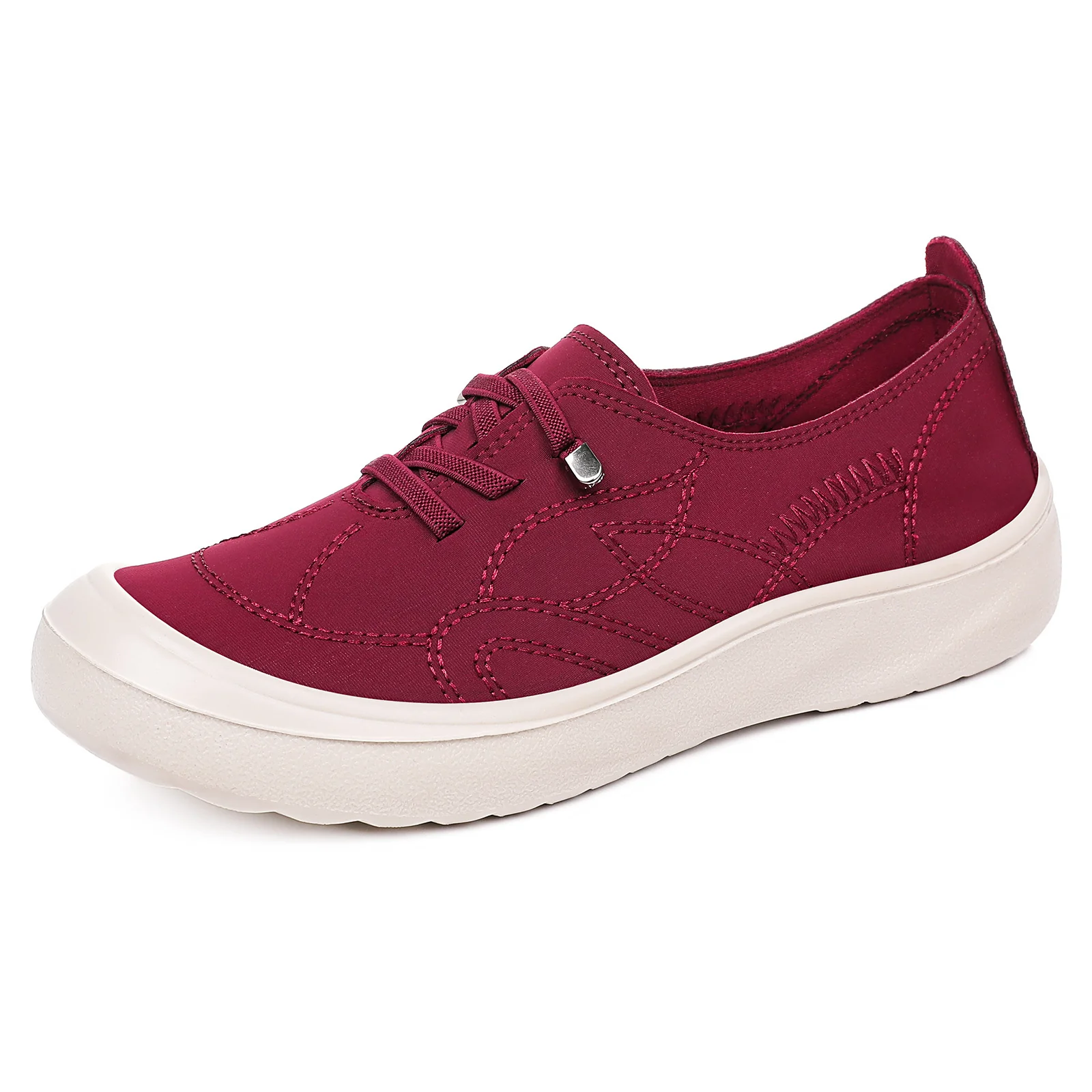 Damen Leichte und atmungsaktive Sneakers mit elastischen Schnürsenkeln Heidi Mode - Image 6